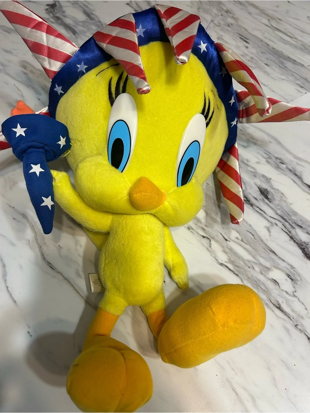 Tweety Bird Plush Toy - Yellow with Patriotic Headband